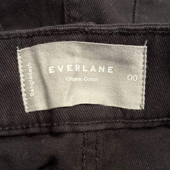 Everlane Womens Size 00 The Organic Wide-Leg Cropped Pant in Black NWT - Picture 8 of 8